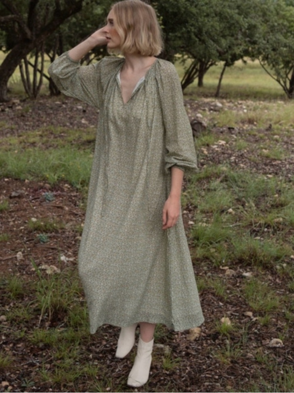 Laude the Label Emilie Dress w/ Pockets Long Flowy Loose Fit M/L